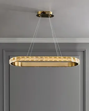 Brushed Gold LED Crystal Chandelier