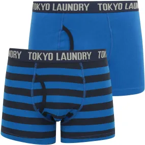 Alcott (2 Pack) Striped Boxer Shorts Set in Jet Blue / Navy Blazer - Tokyo Laundry