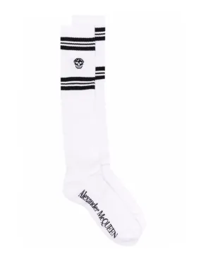 Alexander McQueen logo embroidered socks