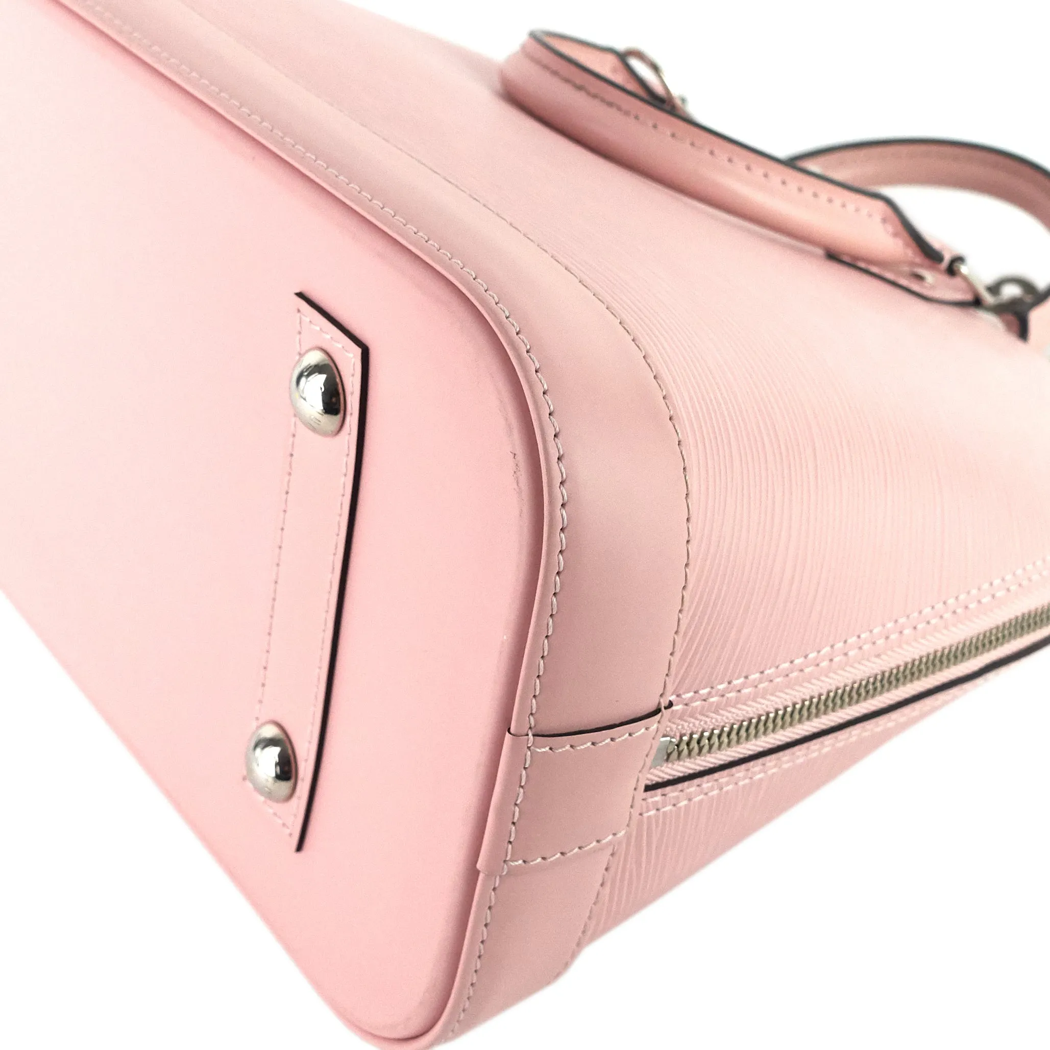 Alma PM Pink Epi Leather Bag with Charms