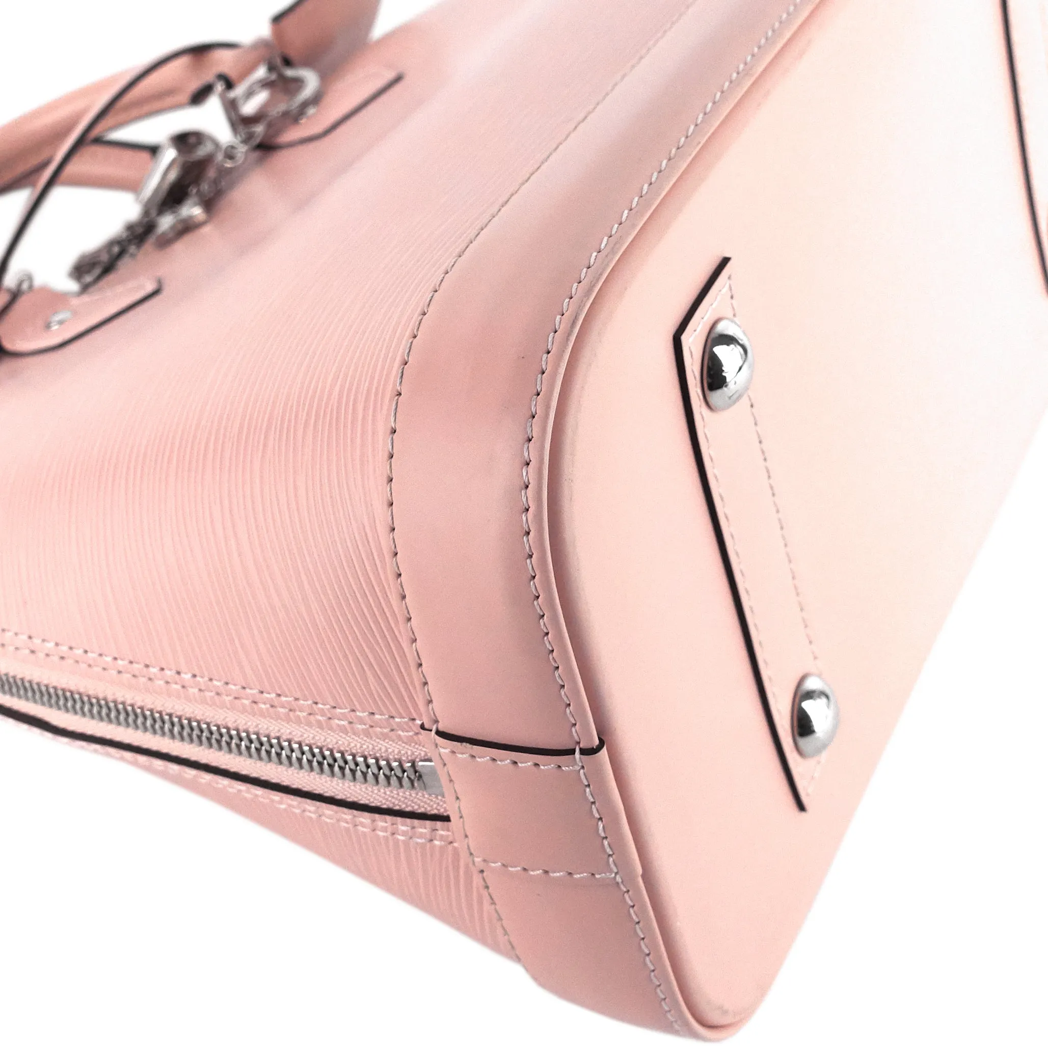 Alma PM Pink Epi Leather Bag with Charms