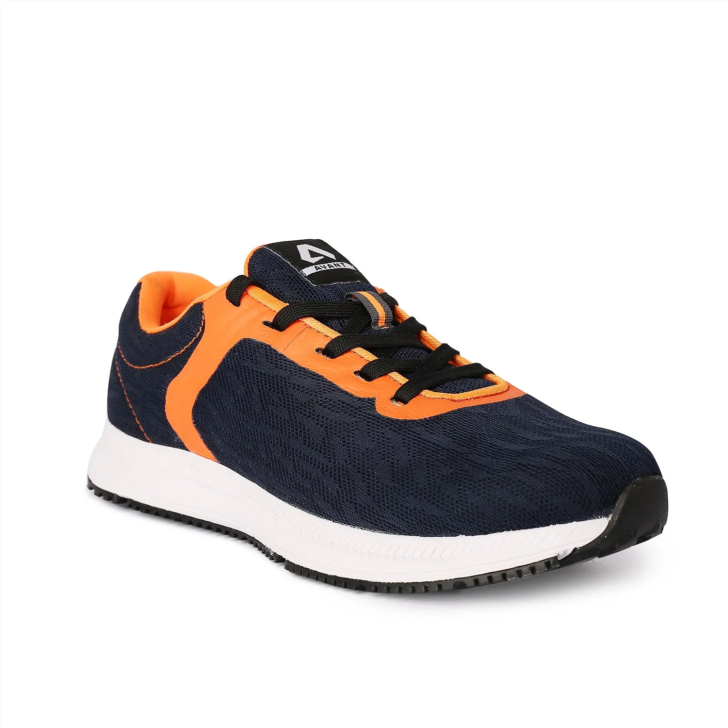 Avant Men's Stark Running & Gym shoes - Navy Blue/Orange