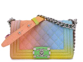 Chanel 17C Rainbow Caviar Coco Cuba Small Boy Flap Bag