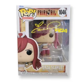 Colleen Clinkenbeard signed Erza Scarlet Funko Pop! Fairy Tail #1046 JSA Authenticated autograph