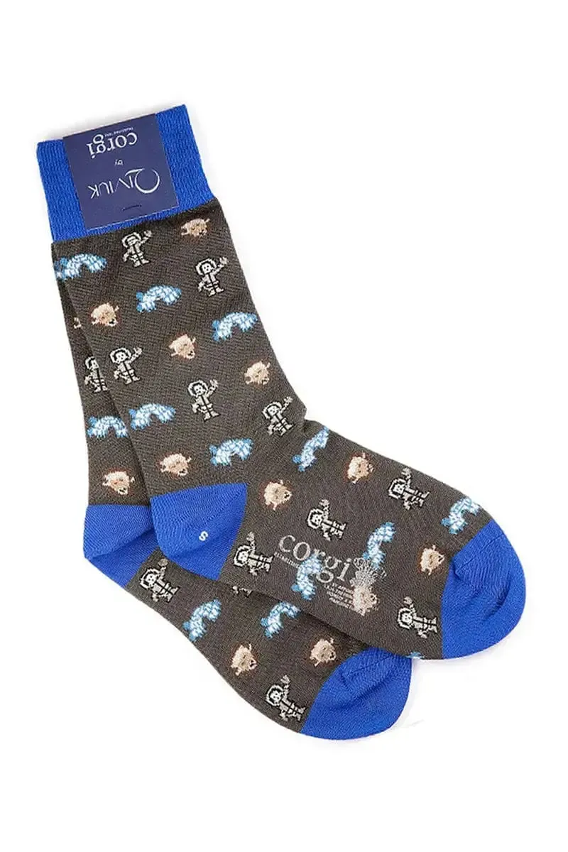 Corgi Man Socks Cotton, Qiviuk & Silk