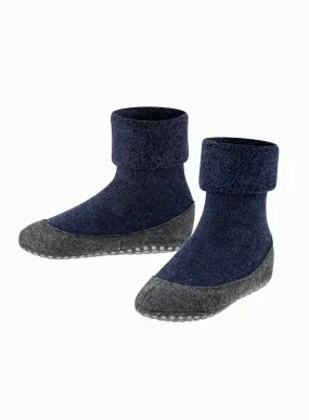 Cosy Shoe Slippers in Dark Blue