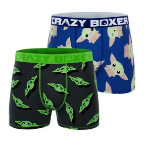 CRAZYBOXER The Mandalorian Green Baby Yoda Men's Boxer Briefs  (2 pack)