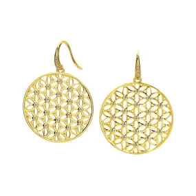 Gold Flower of Life Earrings