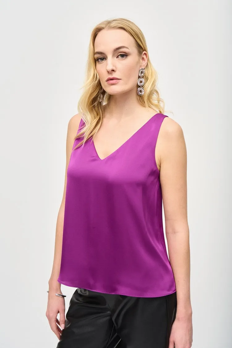 Joseph Ribkoff Empress Satin Straight Sleeveless Top