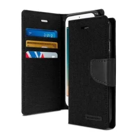 Mercury Canvas Diary Case for iPhone 7/8 Plus -  Black