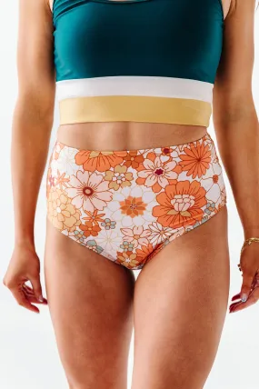 Mid Rise Bottoms in Groovy Floral