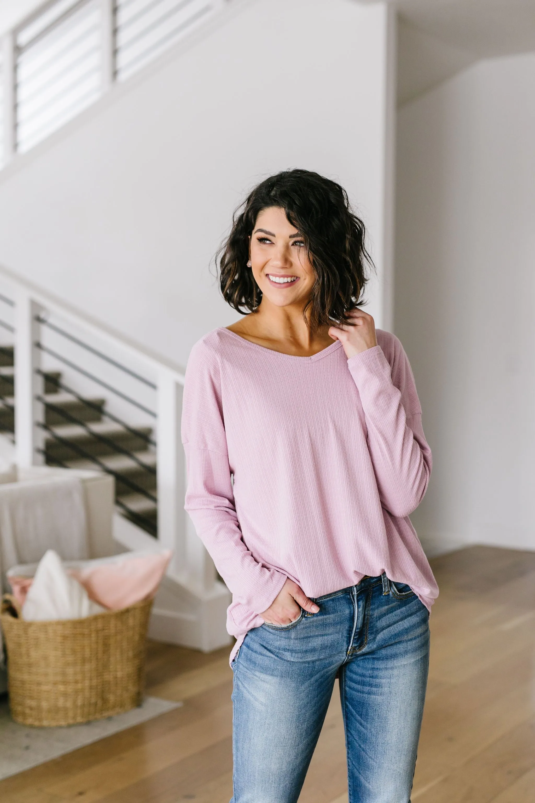 Pink Lavender Textured Top