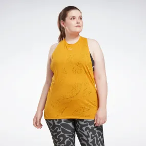 Reebok Apparel Women Burnout Tank Top (Plus Size) Bright Ochre