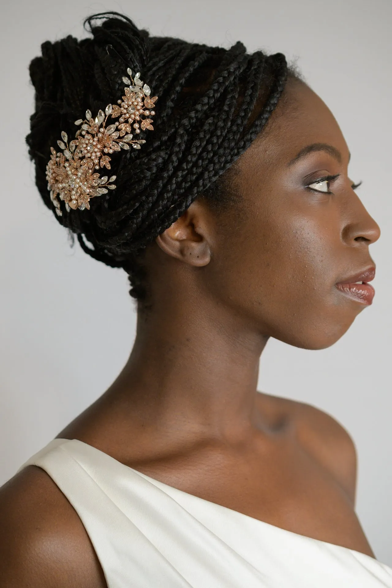 Rose Gold Floral Head Piece