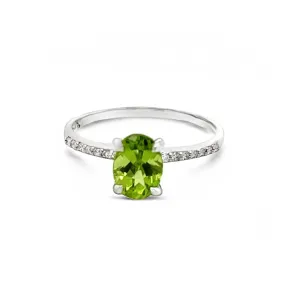 White Gold Peridot Ring