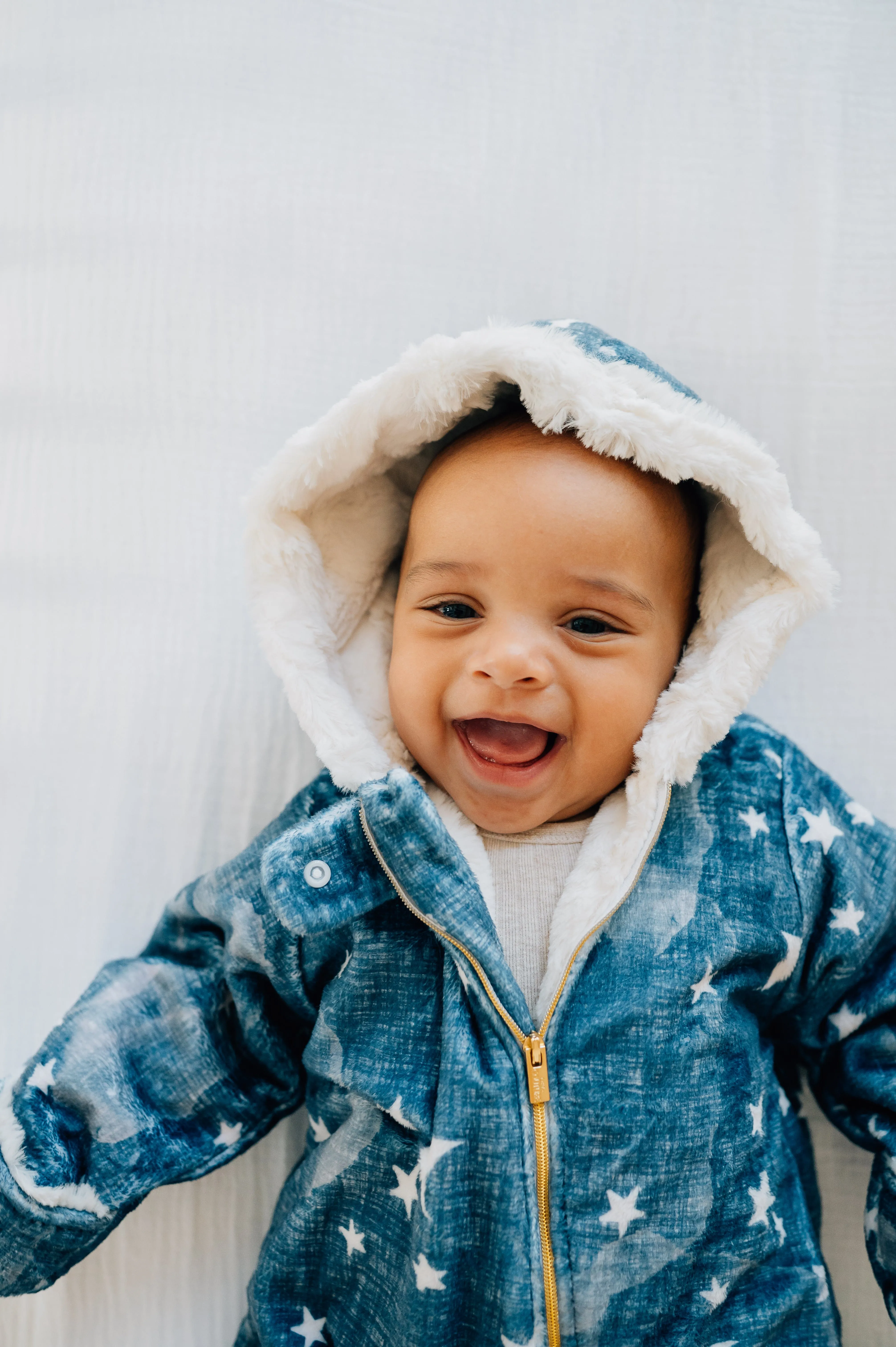 Winter Jumpsuit - Navy Stars and Moons