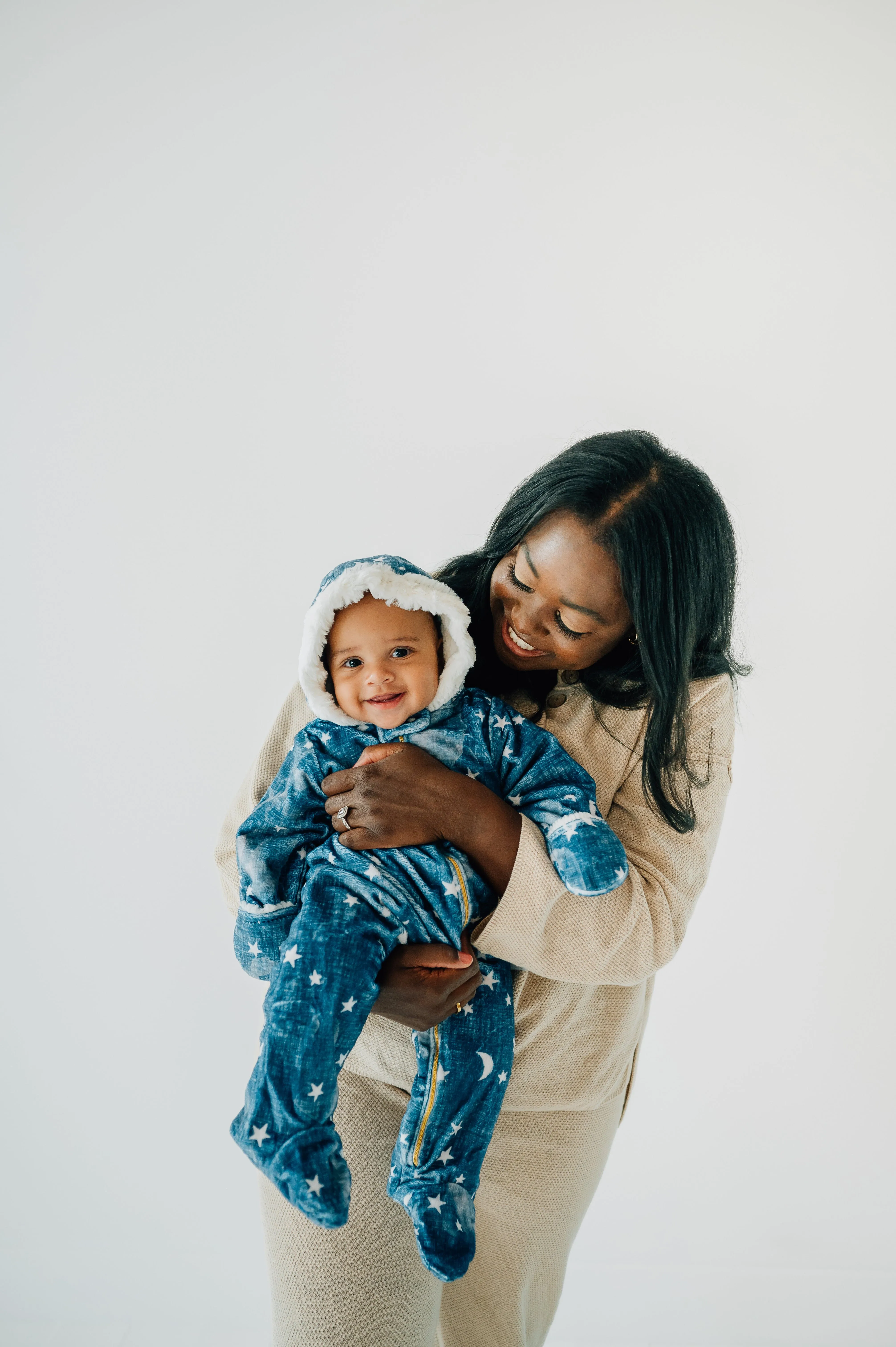 Winter Jumpsuit - Navy Stars and Moons